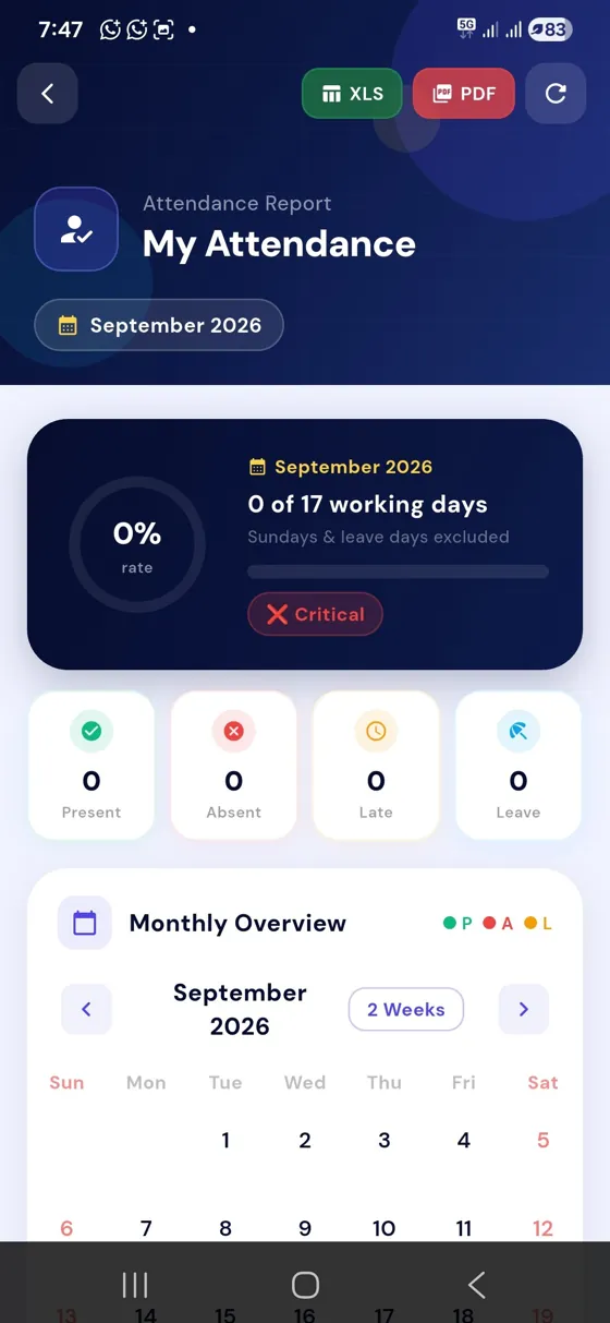 My attendance
